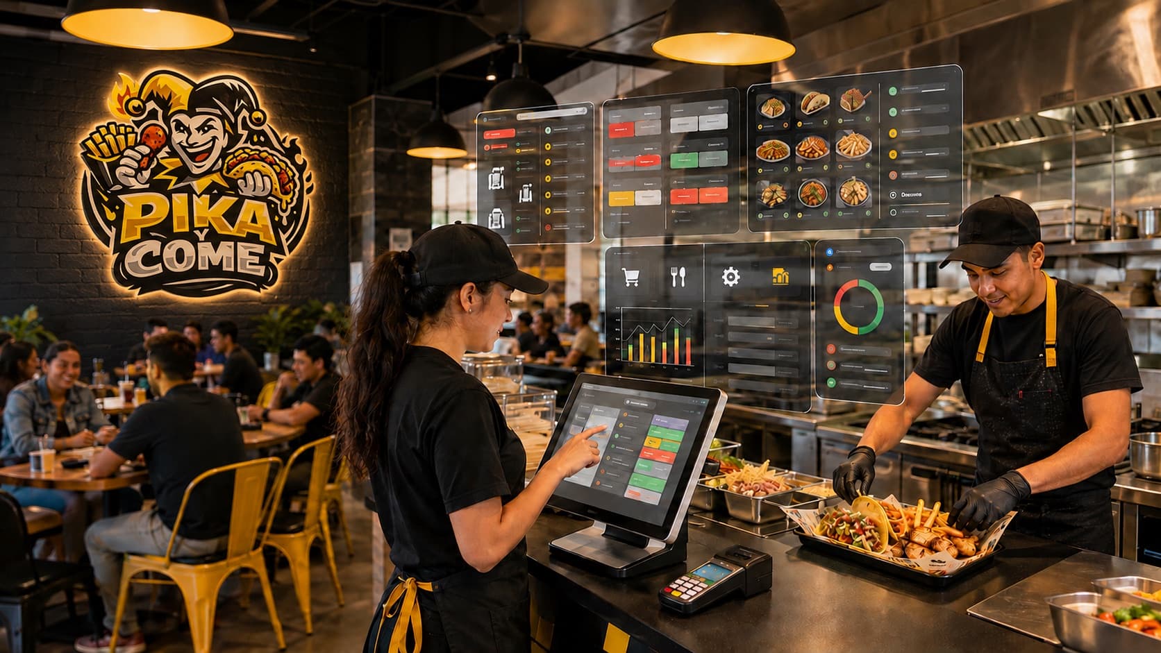 Pika y Come: Registro de ventas y costos por platillo para conocer viabilidad, pérdidas y desempeño por ticket.